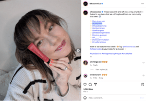 UGC content on e.l.f's Instagram